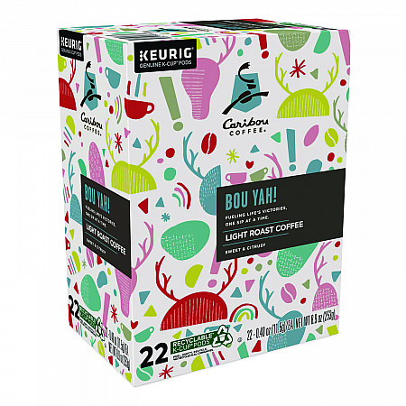 BOU YAH K-Cup Pods, Light Roast, 22/Box (6865)
