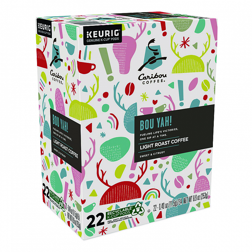 BOU YAH K-Cup Pods, Light Roast, 22/Box (6865)