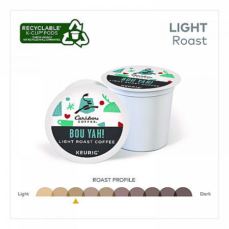 BOU YAH K-Cup Pods, Light Roast, 22/Box (6865)