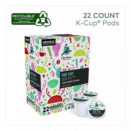 BOU YAH K-Cup Pods, Light Roast, 22/Box (6865)