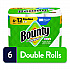 Select-a-Size Kitchen Roll Paper Towels, 2-Ply, 6 x 11, White, 82 Sheets/Double Roll, 6 Rolls/Carton (15703)