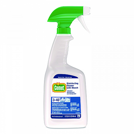 Disinfecting Cleaner with Bleach, 32 oz, Plastic Spray Bottle, Fresh Scent, 6/Carton (75350)