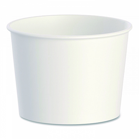 Double Poly Paper Food Containers, 10 oz, 3.8 dia x 2.7