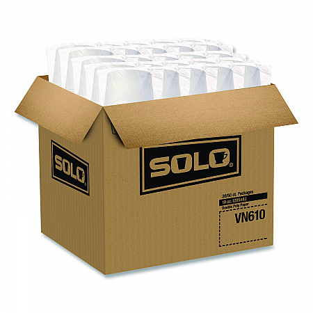 Double Poly Paper Food Containers, 10 oz, 3.8 dia x 2.7