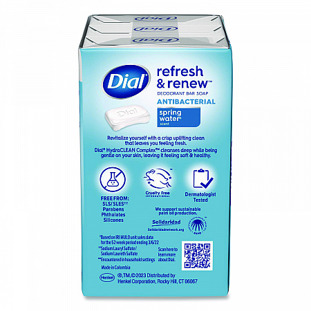 Refresh and Renew Antibacterial Deodorant Bar Soap, Spring Water Scent, 4 oz, 3 Bars/Pack, 4 Packs/Carton (11811)