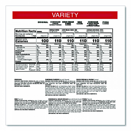 Snack Stack Variety Pack Crisps, (6) 0.67 and (21) 0.74 oz/Tubs, 27/Carton (KEE18263)