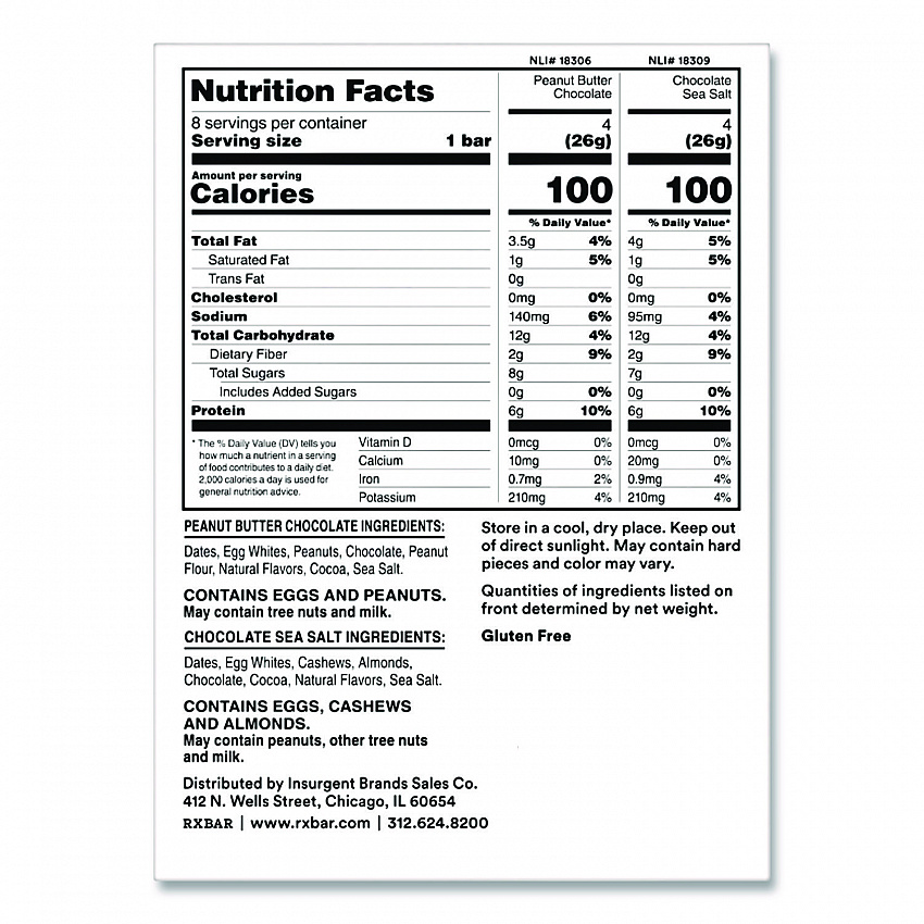 Minis Protein Bars, Chocolate Sea Salt and Peanut Butter Chocolate, 0.9 oz Bar, 8/Box (KEE00190)