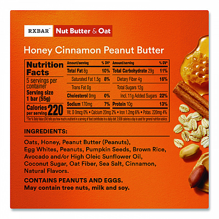 Gluten-Free Honey Cinnamon Peanut Butter Protein Bar, 1.9 oz Bar, 12/Box (KEE00533)