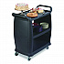 Bussing Cart, Plastic, 3 Shelves, 300 lb Capacity, 18 x 36.25 x 38, Black (BCART3)