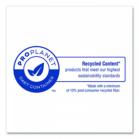 Recycled Content PCF Paper Hot Cups, ProPlanet Seal, 10 oz, White, 50/Pack (370RCPLANEPK)