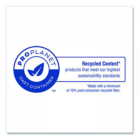 Recycled Content PCF Paper Hot Cups, ProPlanet Seal, 12 oz, White, 50/Pack (412RCNPLANPK)