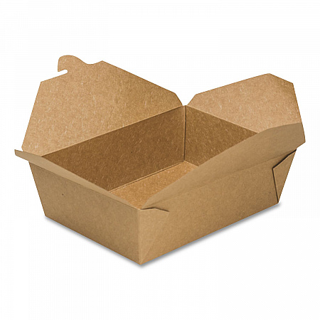 Reclosable Kraft Take-Out Box, 76 oz, 8.58 x 6.28 x 2.4, Brown, Paper, 200/Carton (PAPERBOX3)