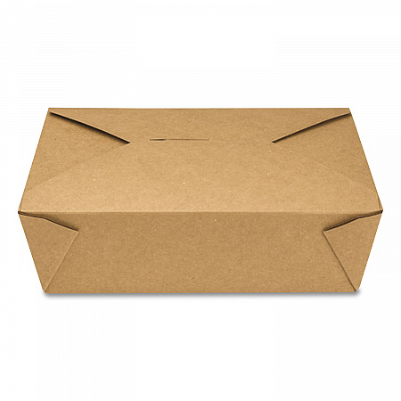 Reclosable Kraft Take-Out Box, 76 oz, 8.58 x 6.28 x 2.4, Brown, Paper, 200/Carton (PAPERBOX3)