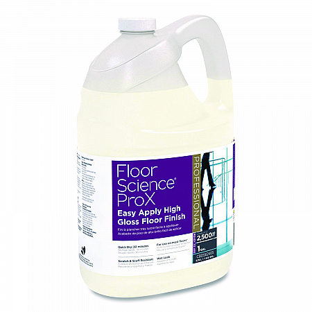 Floor Science ProX Easy Apply High Gloss Floor Finish, 1 gal Bottle, 4/Carton (CBD562405)