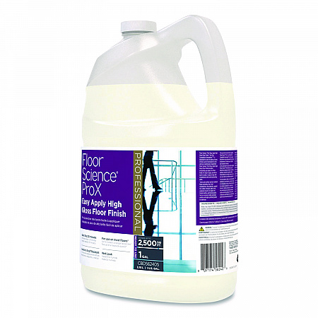 Floor Science ProX Easy Apply High Gloss Floor Finish, 1 gal Bottle, 4/Carton (CBD562405)