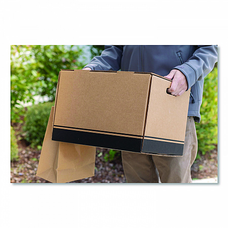 Carryout Boxes, Large Transport Box, 13.5 x 17 x 11.25, Kraft, 15/Carton (1174)