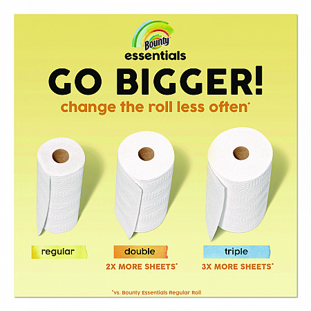 Essentials Select-A-Size Kitchen Roll Paper Towels, 2-Ply, 108 Sheets/Roll, 24 Rolls/Carton (16540)