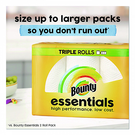 Essentials Select-A-Size Kitchen Roll Paper Towels, 2-Ply, 108 Sheets/Roll, 24 Rolls/Carton (16540)