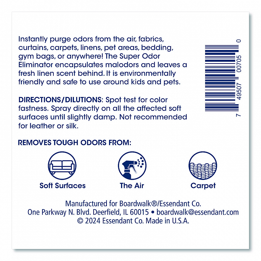 Fabric and Carpet Deodorizer, Fresh, 32 oz Bottle, 6/Carton (4829)