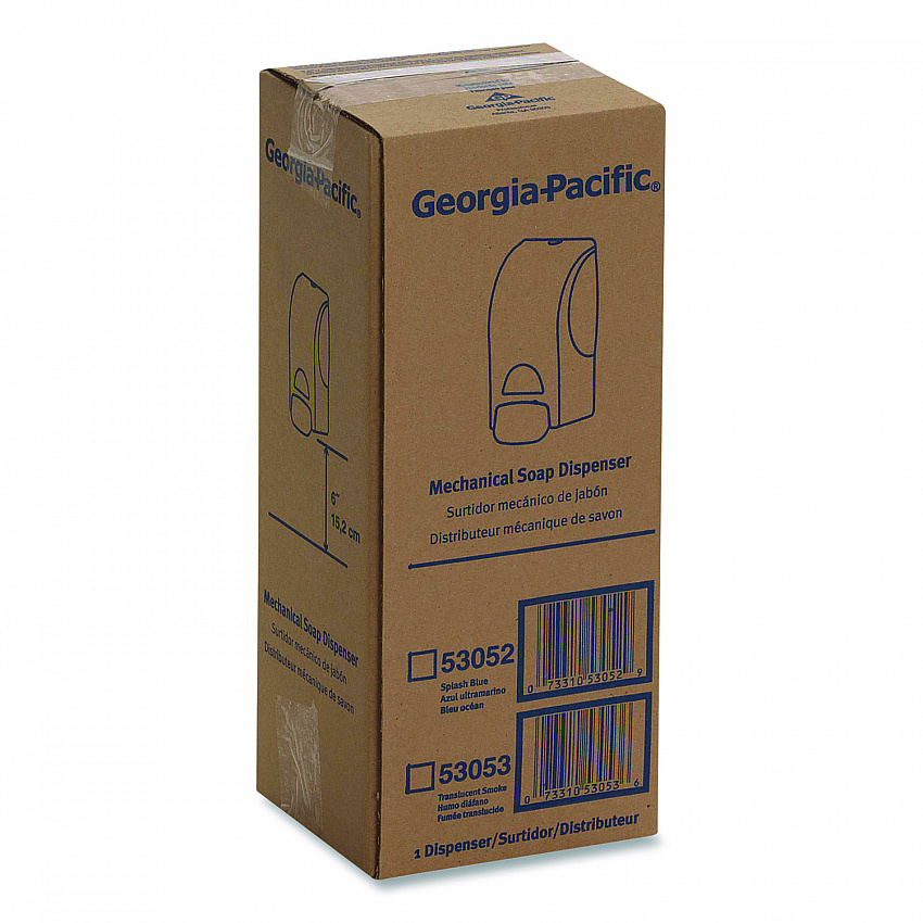 Soap Dispenser for 1,200 mL Bag-in-Box Refill, 4.6 x 5.6 x 10.7, Translucent White (53087)