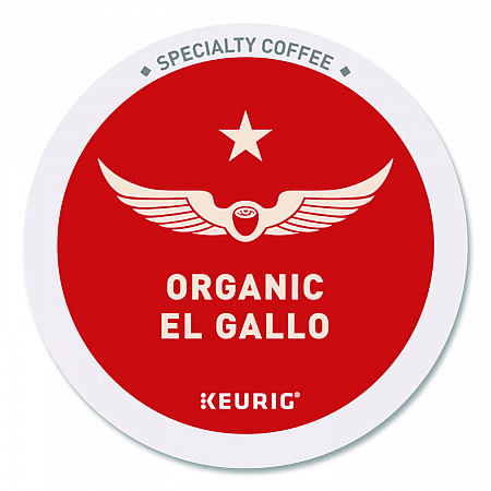 El Gallo Organic Coffee K-Cups, Light Roast, 20/Box (0154)