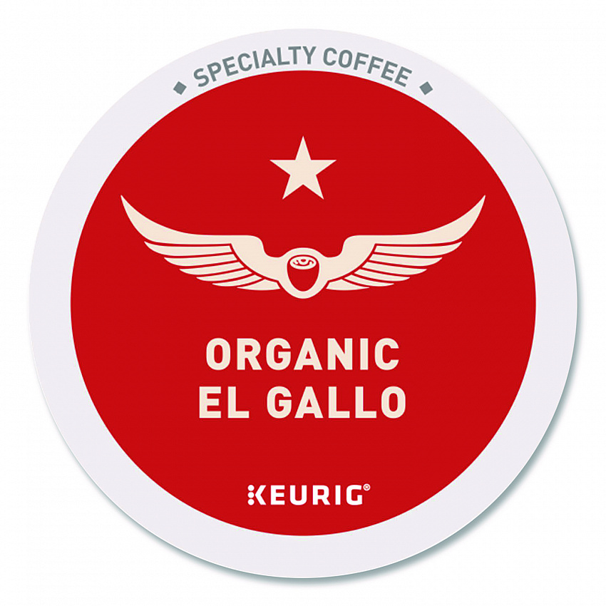 El Gallo Organic Coffee K-Cups, Light Roast, 20/Box (0154)