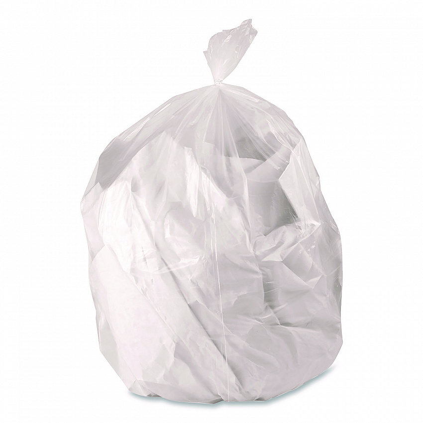 Linear Low Density Can Liners with AccuFit Sizing, 55 gal, 0.9 mil, 40" x 53", Clear, 50/Box (H8053TCRC1)