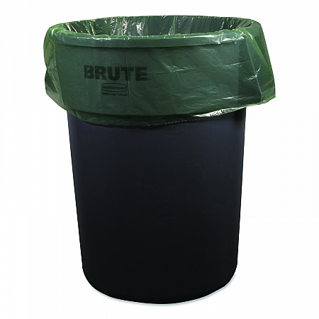 Eco Blend Max Can Liners, 60 gal, 0.8 mil, 38" x 58", Green, 20 Bags/Roll, 5 Rolls/Carton (L7658TEER1)