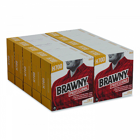 Heavyweight HEF Disposable Shop Towels, 9 x 12.5, White, 176/Box, 10 Box/Carton (29322)