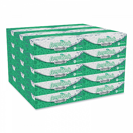 Angel Soft ps Premium Facial Tissue, Flat Box, 2-Ply, White, 100 Sheets/Box (48580BX)