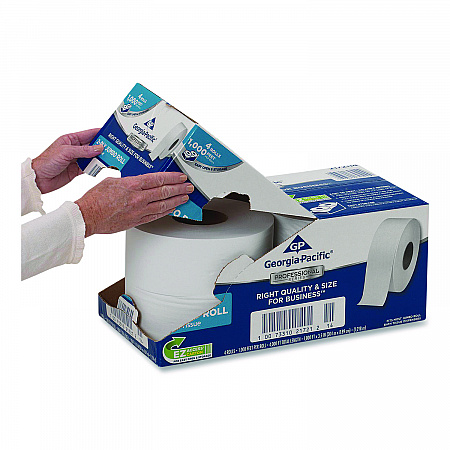 White Jumbo Bathroom Tissue, Septic Safe, 2-Ply, 3.5