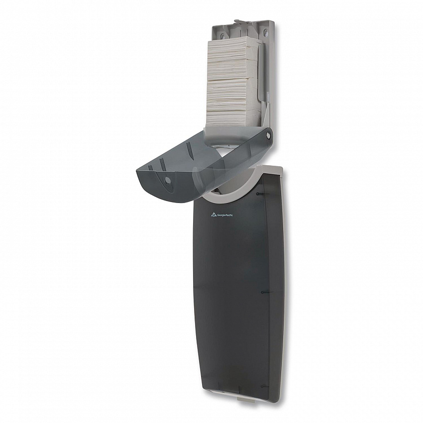 Safe-T-Gard Door Tissue Dispenser/Trash Receptacle, 6.75 x 4 x 11, Smoke (59513)