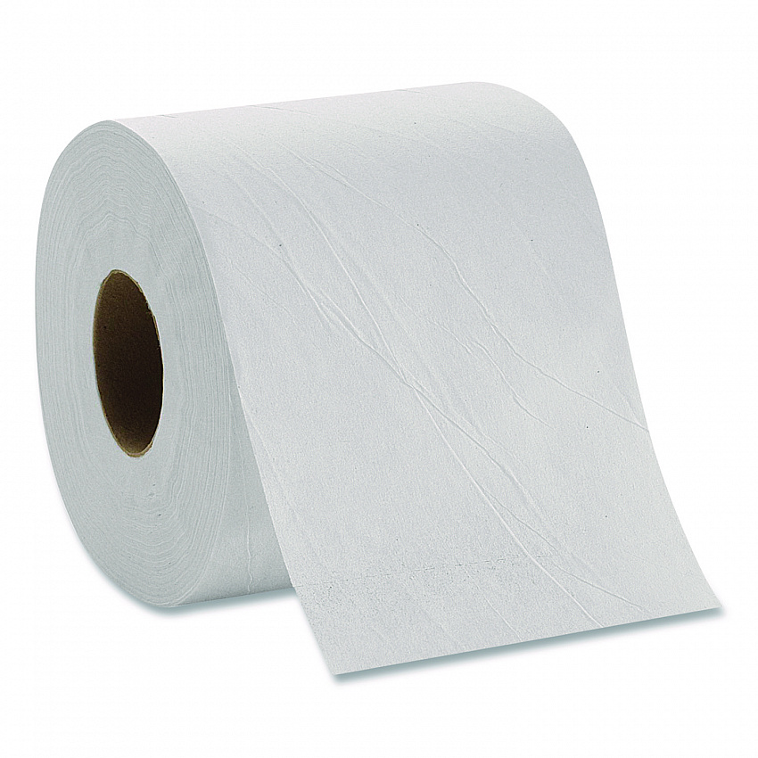 Pacific Blue Basic Bathroom Tissue, Septic Safe, 1-Ply, White, 1,210 Sheets/Roll, 80 Rolls/Carton (1458001)