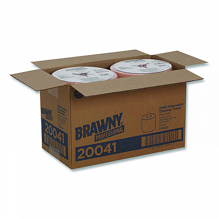 Medium-Duty Wiper Refill, 1-Ply, 10 x 13, Unscented, Orange, 200/Roll, 2 Rolls/Carton (20041)