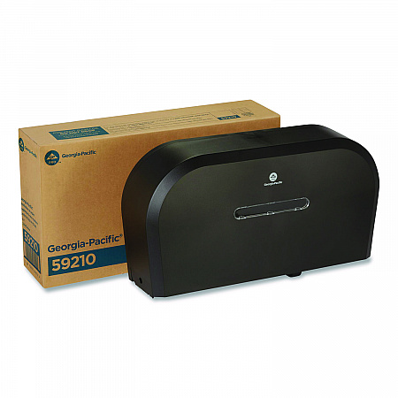 Jumbo Jr. Bathroom Tissue Dispenser, Double Roll, 22.1 x 4.8 x 12.1, Black (59210)