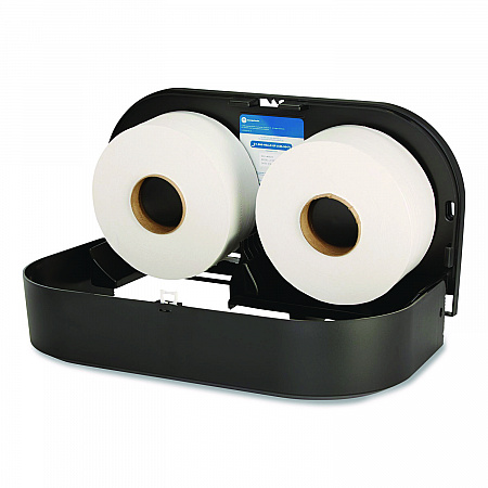 Jumbo Jr. Bathroom Tissue Dispenser, Double Roll, 22.1 x 4.8 x 12.1, Black (59210)