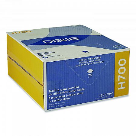 H700 Disposable Foodservice Towel, 1-Ply, 13 x 23.5, White/Red, 150/Carton (29423)