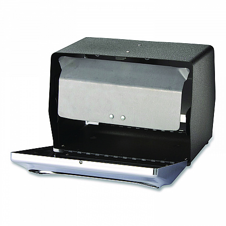 Tabletop Napkin Dispenser, 7.5 x 6 x 5.37, Black/Chrome (51602CT)