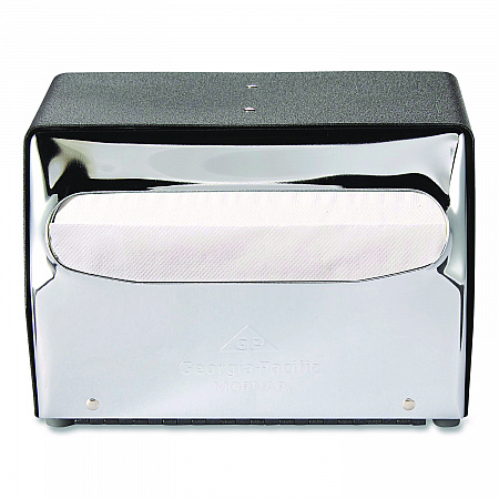 Tabletop Napkin Dispenser, 7.5 x 6 x 5.37, Black/Chrome (51602CT)