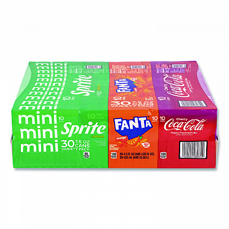 Soda Mini Variety and Cheez-It Combo Pack, (30) 7.5 oz Cans Assorted Flavors, (45) 1.5 oz Pouch Original Cheez-It/Bundle (60004171)