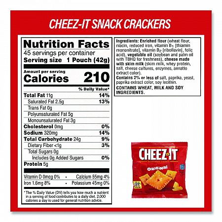 Soda Mini Variety and Cheez-It Combo Pack, (30) 7.5 oz Cans Assorted Flavors, (45) 1.5 oz Pouch Original Cheez-It/Bundle (60004171)