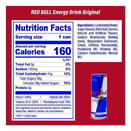 Red Bull Energy Drink and Pop Tart Combo Pack,(24) 12oz Cans,(24) Frosted Strawberry/(24) Frosted Brown Sugar Cinnamon/Bundle (60004173)