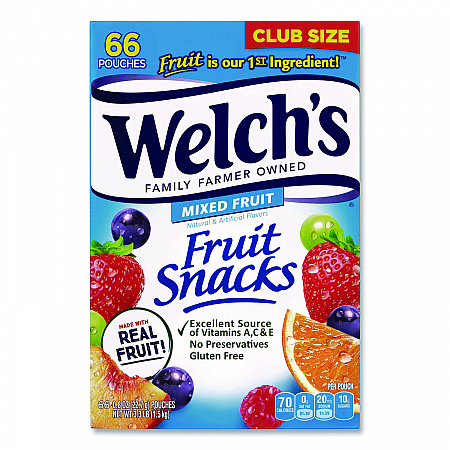Doritos Nacho Cheese Tortilla Chips and Welch's Mixed Fruit Snacks, (50) 1oz Bag Chips, (66) 0.8 oz Pouch Fruit Snacks/Bundle (60004174)
