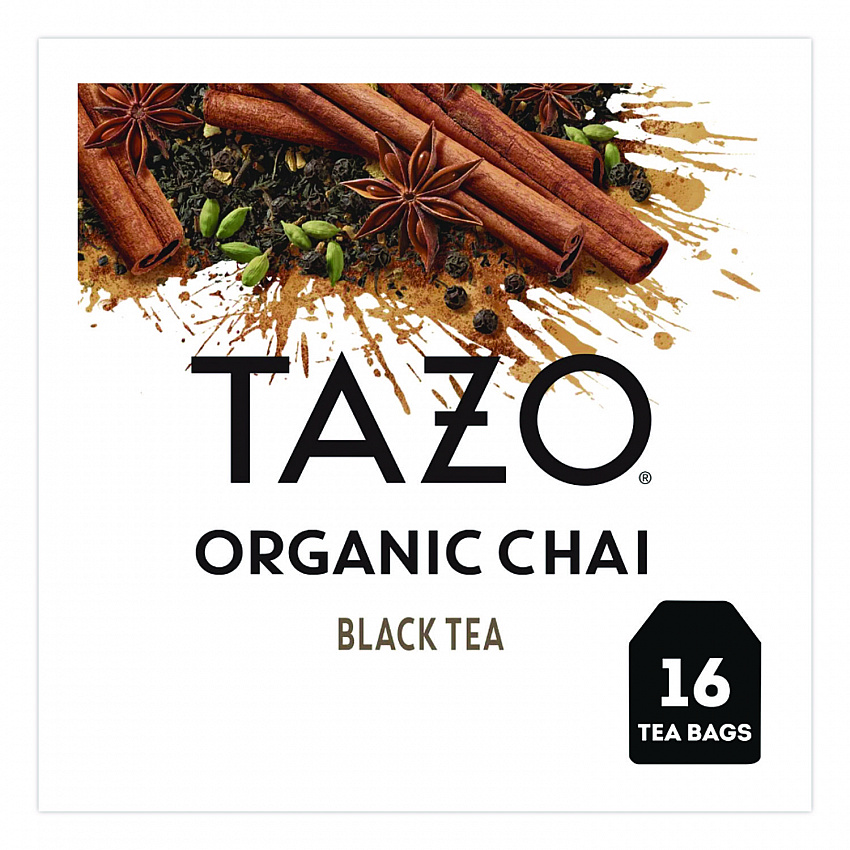 Tea Bags, Organic Chai, 16/Box (TAZ00305BX)