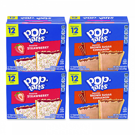 Celcius Vibe and Pop Tarts Variety Combo Pack,(18) 12oz Cans,(24) Frosted Strawberry/(24) Frosted Brown Sugar Cinnamon/Bundle (60004172)