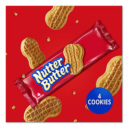 Nutter Butter, Peanut Butter, 1.9 oz, 4 Cookies/Pack, 10 Packs/Box (07835)