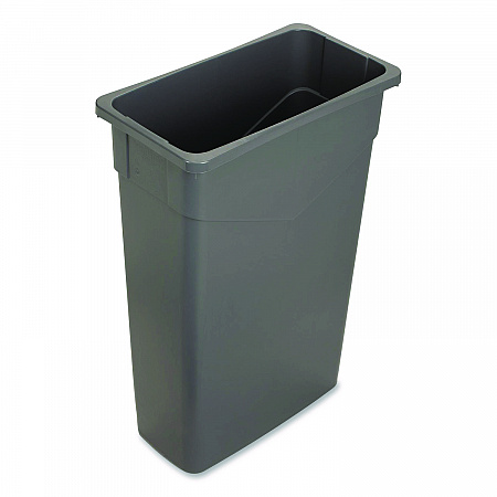 TrimLine Rectangle Waste Container, 23 gal, Plastic, Gray, 4/Carton (34202323)