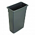 TrimLine Rectangle Waste Container, 23 gal, Plastic, Gray, 4/Carton (34202323)