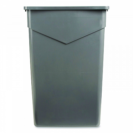 TrimLine Rectangle Waste Container, 23 gal, Plastic, Gray, 4/Carton (34202323)