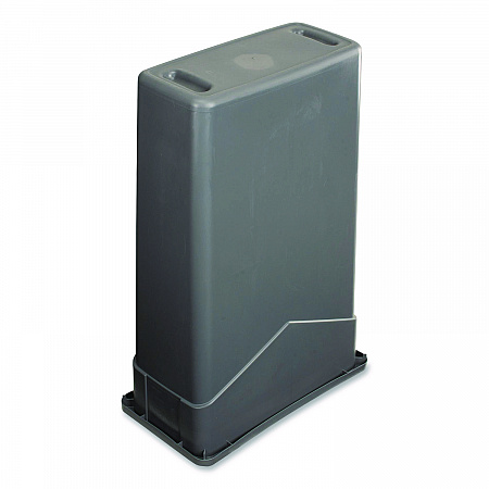 TrimLine Rectangle Waste Container, 23 gal, Plastic, Gray, 4/Carton (34202323)